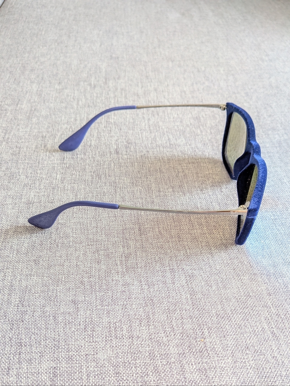 NWB Ray Ban Chris Blue Velvet Frame Blue Mirror Wayfarer Sunglasses RB4187 - Picture 7 of 10
